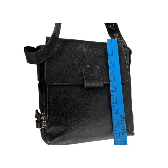 Style Line Men's Genuine Leather Cross Body Shoulder Messenger Bag Black 11"x10" - Picture 5 of 7